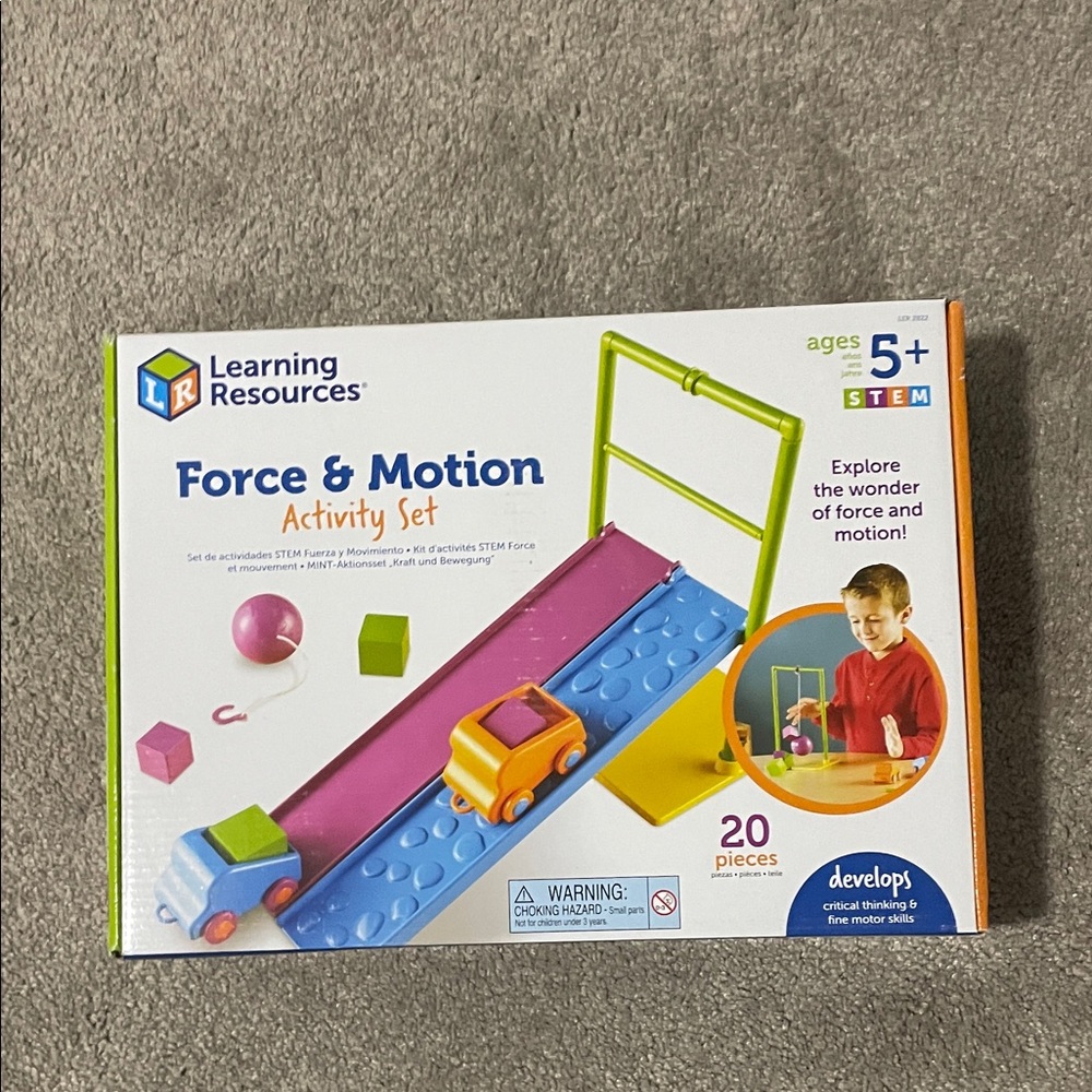 Learning Resources Force & Motion Activity Set - Pink, Blue, Green